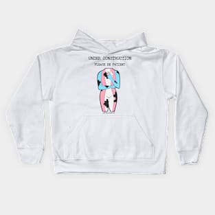 Under construction, please be patient - trans pride Kids Hoodie